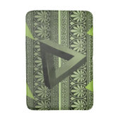 groene aztec badkamer badmat (Voorkant Verticaal)