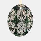 groene azulejo keramisch ornament (Rechts)