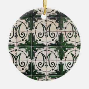  groene azulejo keramisch ornament