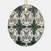 groene azulejo keramisch ornament (Links)