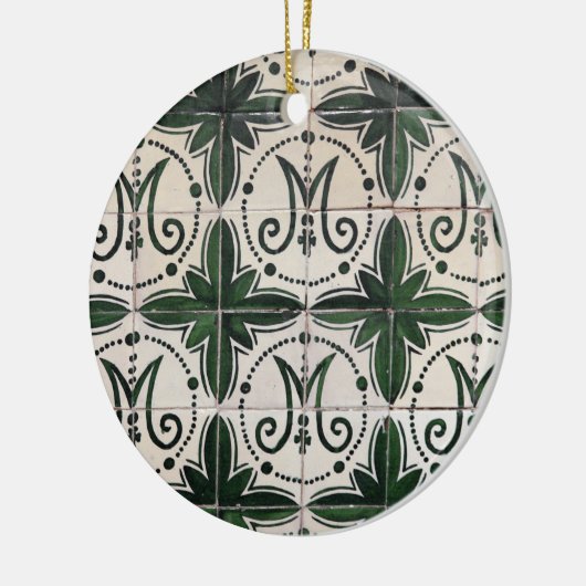 groene azulejo keramisch ornament (Links)