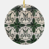 groene azulejo keramisch ornament (Achterkant)