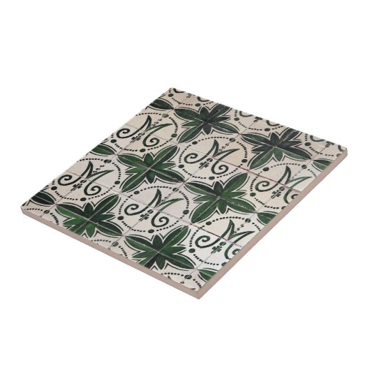  groene azulejo tegeltje (Zijkant)