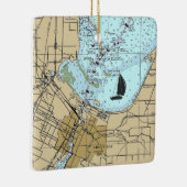 Groene baai - witboek keramisch ornament (Rechts)