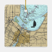 Groene baai - witboek keramisch ornament (Achterkant)