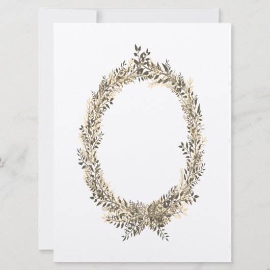 Groene baardbruiloft kaart (Achterkant)