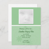 Groene Baby-aankondigingskaarten Aankondiging (Voorkant / Achterkant)