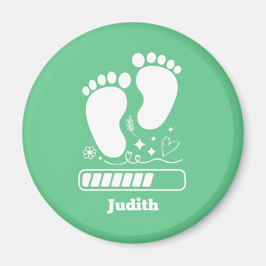 groene Baby-belasting Magneet (Voorkant)