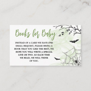 Groene Baby Brewing Witch Baby shower Boek voor Ba Informatiekaartje