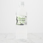 Groene Baby Brewing Witch Baby shower Waterfles Etiket (Voorkant)
