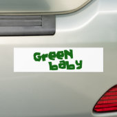 Groene baby bumpersticker (Op auto)