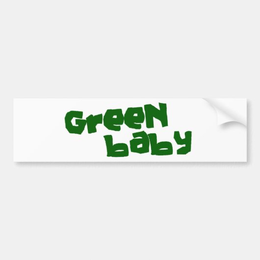 Groene baby bumpersticker (Voorkant)
