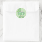 Groene Baby Carriage Sticker (Tas)