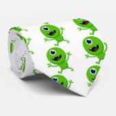 Groene Baby cyclops Stropdas (Opgerold)