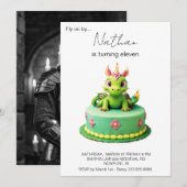 *~* Groene Baby Dragon Foto AP88 Verjaardagsfeest Kaart (Voorkant / Achterkant)