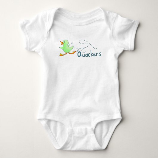 Groene baby eend quackers top (Voorkant)