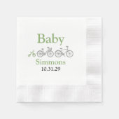 Groene Baby Fiets Servet (Voorkant)