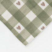 Groene Baby fleece deken met kerstkarakters (Hoek)