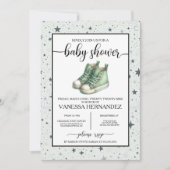 Groene Baby Hoge Topjes Baby shower Kaart (Voorkant)