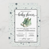 Groene Baby Hoge Topjes Baby shower Kaart (Voorkant / Achterkant)