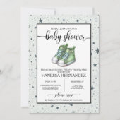 Groene Baby Hoge Topjes Baby shower Kaart (Voorkant)