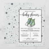Groene Baby Hoge Topjes Baby shower Kaart (Voorkant / Achterkant)