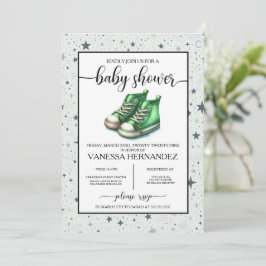 Groene Baby Hoge Topjes Baby shower Kaart