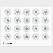 Groene Baby Hoge Topjes Baby shower Ronde Sticker (Vel)