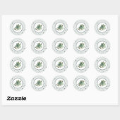 Groene Baby Hoge Topjes Baby shower Ronde Sticker (Vel)