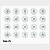 Groene Baby Hoge Topjes Baby shower Ronde Sticker (Vel)