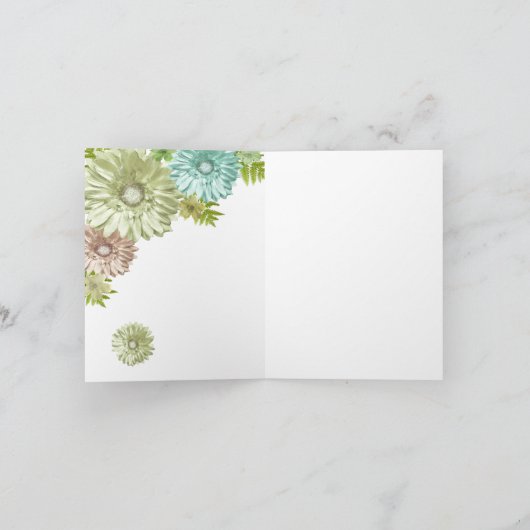 Groene Baby in Bloom Blank Inside Thank You Notes (Binnen)