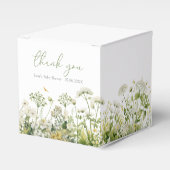 Groene Baby in Bloom Bloemen Wildflower Baby showe Bedankdoosjes (Voorkant Zijde)
