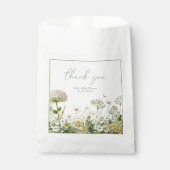 Groene Baby in Bloom Bloemen Wildflower Baby showe Bedankzakje (Voorkant)