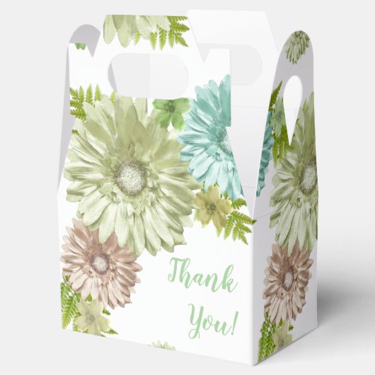 Groene Baby in Bloom Brunch Douche Dank u Bedankdoosjes (Geopend)