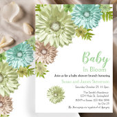 Groene Baby in Bloom Brunch Douche Uitnodiging