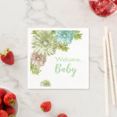 Groene Baby in Bloom Brunch Shower Servet (Insitu)