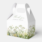 Groene Baby in Bloom Wildflower Baby shower Gable Bedankdoosjes (Voorkant Zijde)