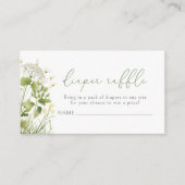 Groene Baby in Bloom Wildflower Luier Raffle Informatiekaartje (Voorkant)