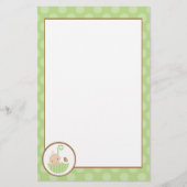 Groene Baby in Umbrella Briefpapier (Voorkant)