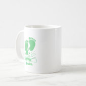 Groene baby laden koffiemok (Voorkant links)
