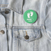 Groene Baby Laden Ronde Button 5,7 Cm (In situ)