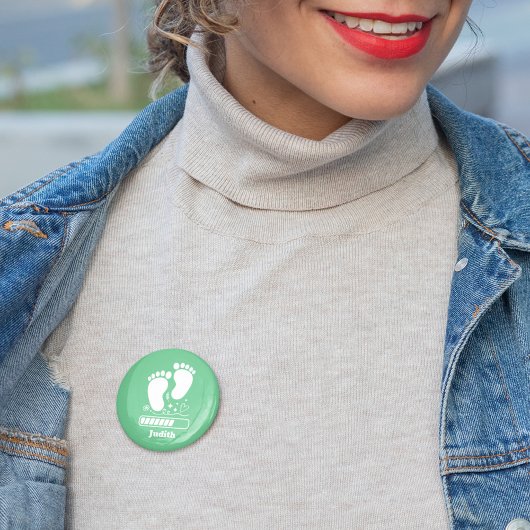 Groene Baby Laden Ronde Button 5,7 Cm