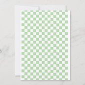 Groene Baby olifant verjaardag uitnodiging (Achterkant)