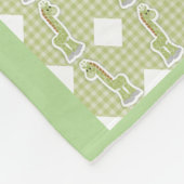Groene Baby Quilt Giraffes Design Fleece Blanket (Hoek)