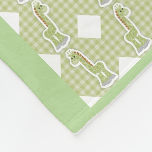 Groene Baby Quilt Giraffes Design Fleece Blanket Deken (Hoek)