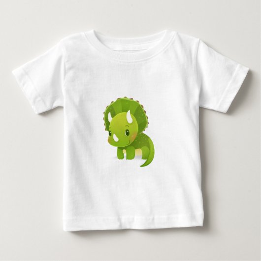 groene baby schattige dinosauruscartoon (Voorkant)