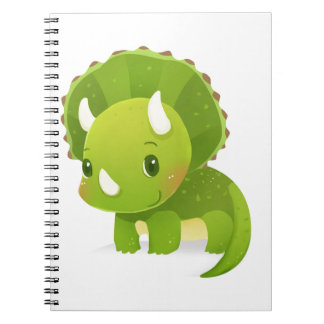 groene baby schattige dinosauruscartoon notitieboek