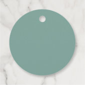 Groene baby shower bedankjes labels (Achterkant)