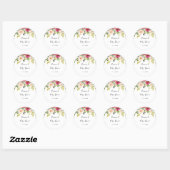 Groene baby shower favor klassieke ronde sticker (Vel)