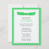 Groene Baby shower Flat Invitation Kaart (Voorkant)